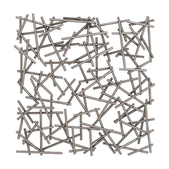 CosmoLiving by Cosmopolitan 20" Silver Contemporary Abstract Metal Wall Décor